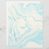 Cool Marble Design in Turquoise and Cream (Front/Back)