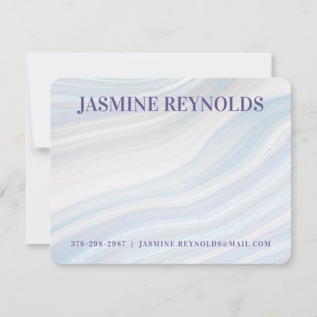 Cool Marble Geode Note Card (Front)