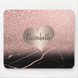 Cool Marble,Glitter , Heart -Personalized Mouse Pad