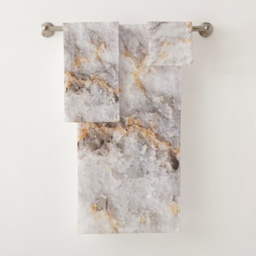 Cool Marble Granite Stone Texture Bath Towel Set