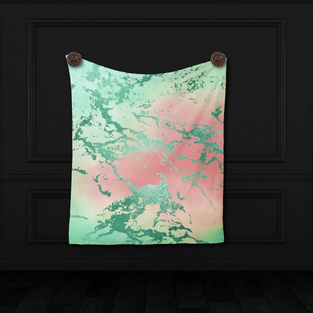 Cool Marble | Lovely Coral Green Ombre Backdrop (Creator Uploaded)