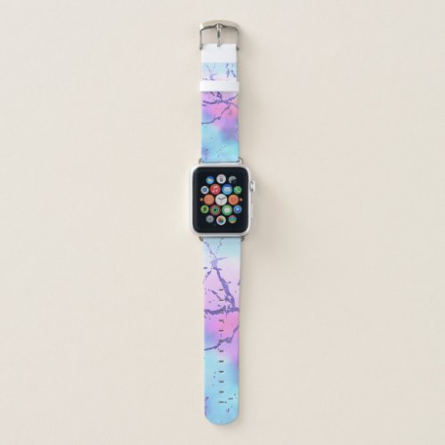 Cool Marble  Lovely Pastel Purple Blue Pink Ombre Apple Watch Band