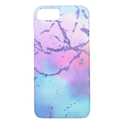 Cool Marble  Lovely Pastel Purple Blue Pink Ombre iPhone 87 Case