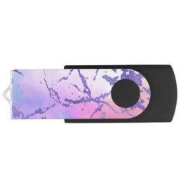 Cool Marble | Lovely Pastel Purple Blue Pink Ombre Flash Drive