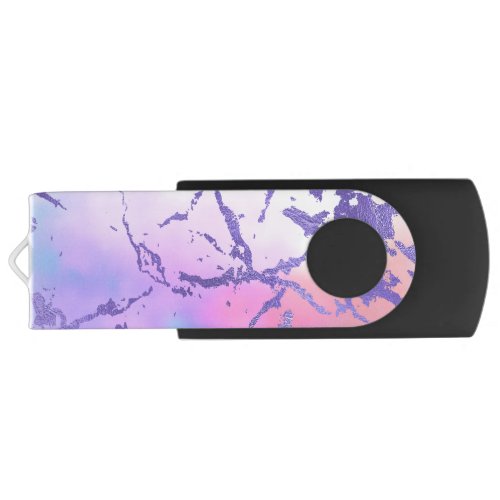 Cool Marble  Lovely Pastel Purple Blue Pink Ombre Flash Drive