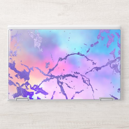 Cool Marble  Lovely Pastel Purple Blue Pink Ombre HP Laptop Skin