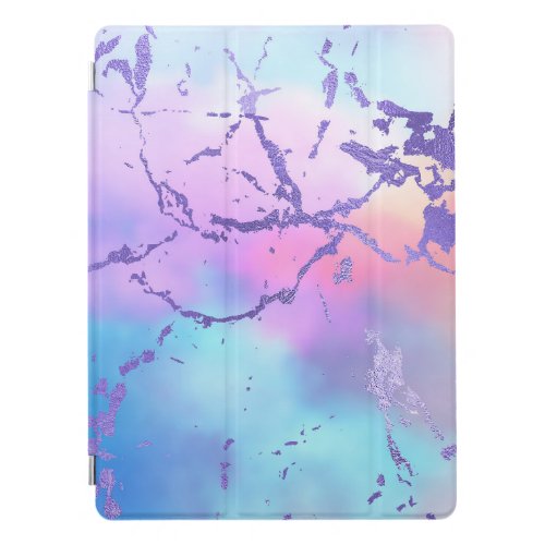 Cool Marble  Lovely Pastel Purple Blue Pink Ombre iPad Pro Cover