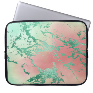 Cool Marble Lovely Pastel Purple Blue Pink Ombre Laptop Sleeve