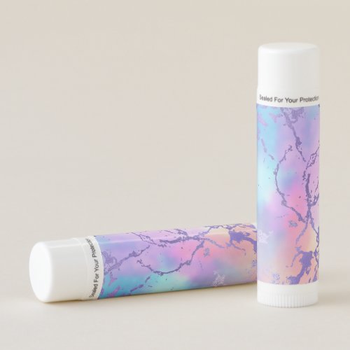 Cool Marble  Lovely Pastel Purple Blue Pink Ombre Lip Balm