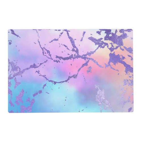 Cool Marble  Lovely Pastel Purple Blue Pink Ombre Placemat