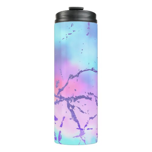 Cool Marble  Lovely Pastel Purple Blue Pink Ombre Thermal Tumbler