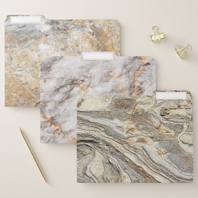 Cool Marble Rock Granite Stone Texture File Folder (Set)