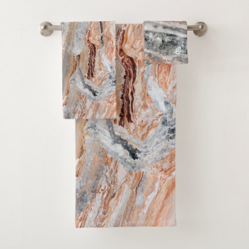  Cool Marble Stone Pattern Bath Towel Set