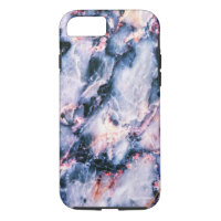 Cool Marble Texture blue pink white iPhone 7 Case