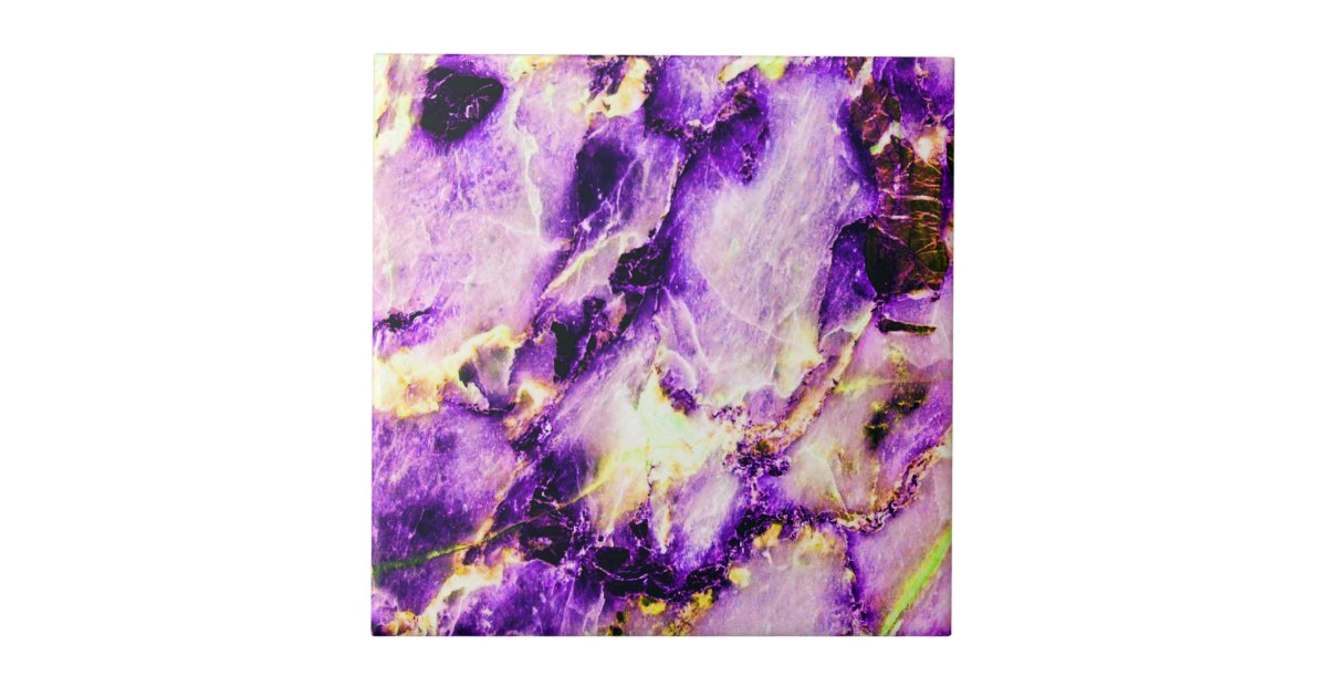 Cool Marble Texture Purple Pink White Ceramic Tile