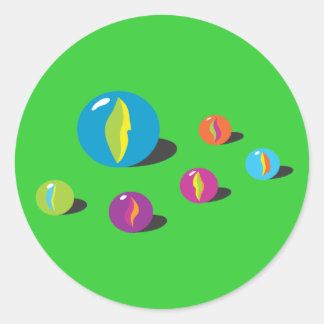 Cool Marbles Classic Round Sticker