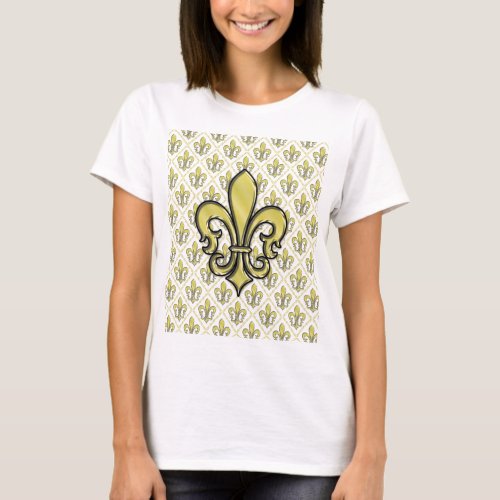 Cool Mardi Gras Fleur de Lis Design T_Shirt