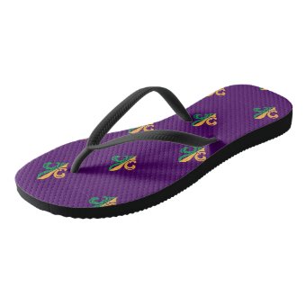 mardi gras flip flops