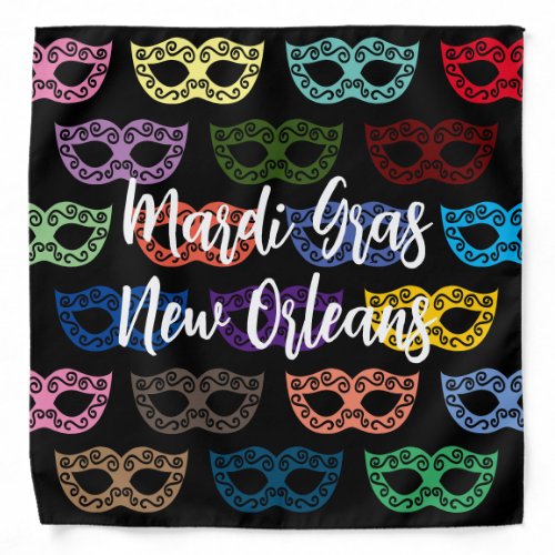Cool Mardi Gras New Orleans masquerade party masks Bandana