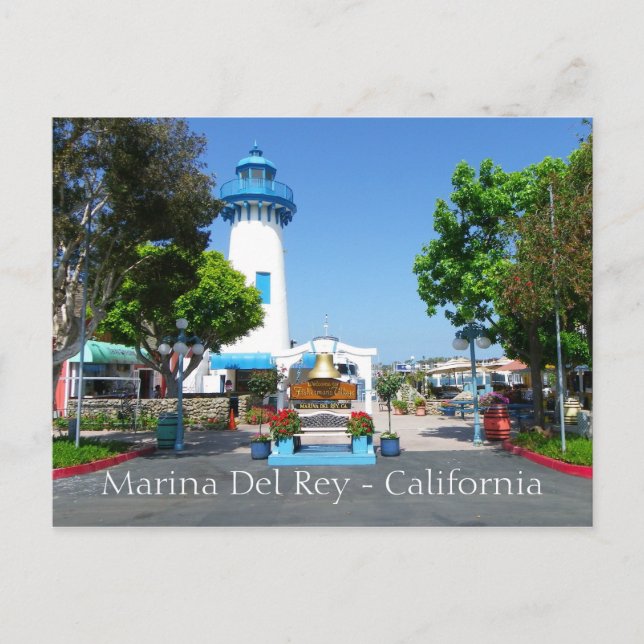 Cool Marina Del Rey Postcard! Postcard (Front)