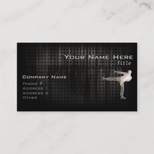 Customizable Cool Martial Arts Business Card Template