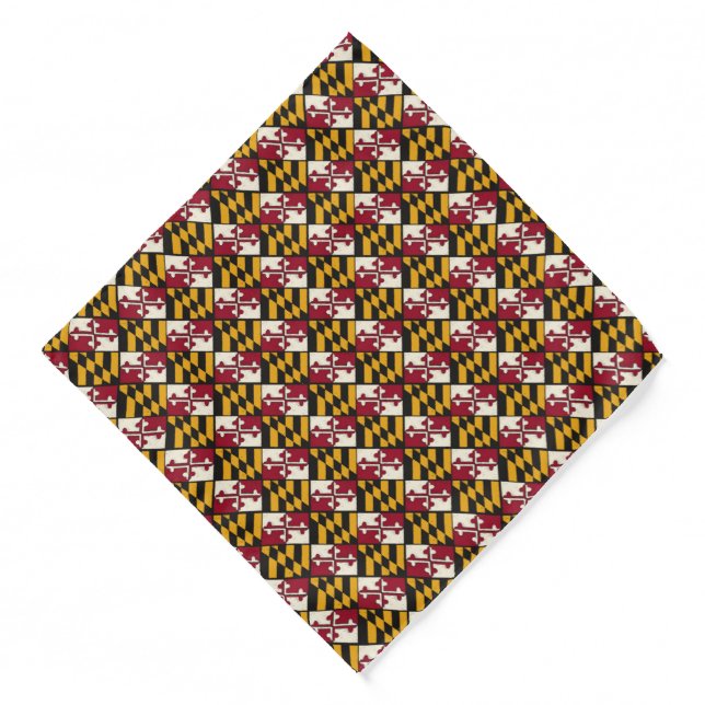 Cool Maryland Flag Bandana / Handkerchief (Front)
