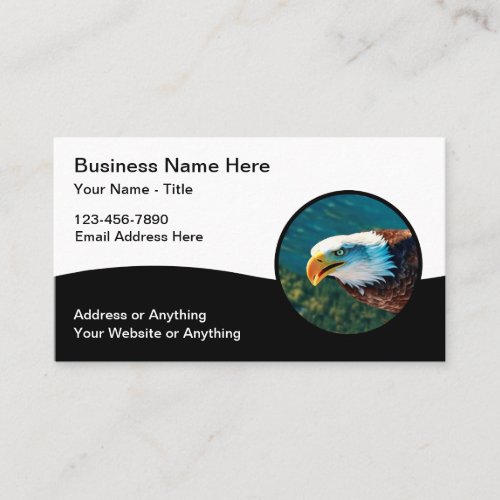 Cool Masculine Eagle Emblem Business Cards