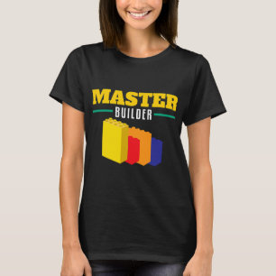 Cool Master Builder Building Blocks Bricks Toy Gif T-Shirt