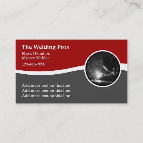 Cool Master Welding Construction Business Card