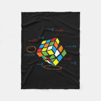 Cool Math Rubik Rubix Rubics Player Cube Math Fleece Blanket