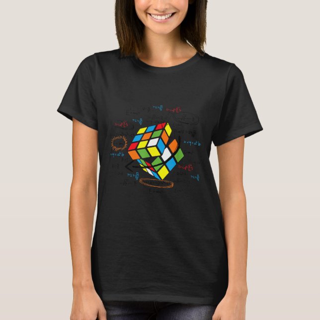 Cool Math Rubik Rubix Rubics Player Cube Math T-Shirt (Front)