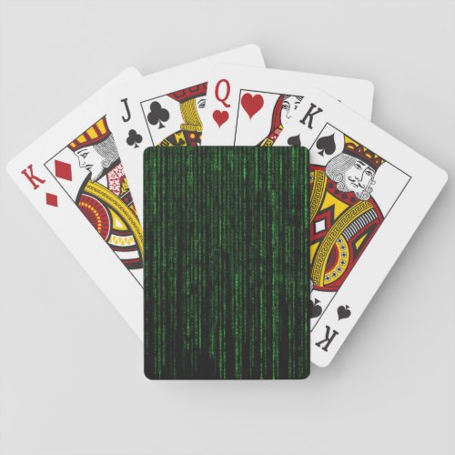 Cool Matrix Effect Playing Cards