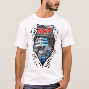 Cool Mazda RX7 Rotary Engine Power Drag Racing Car T-Shirt