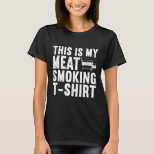 Cool Meat Smoking Art For Men Women Bbq Griller Me T-Shirt