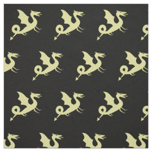 Cool Medieval Dragon Pattern Fabric