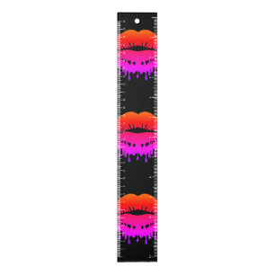 Cool Melting Lips With Custom Background  Ruler