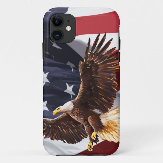 Cool Mens American Patriotic Case-Mate iPhone Case (Back)