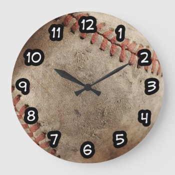 Cool Men's Baseball Theme Wall Clocks by idesigncafe at Zazzle