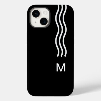 Cool Men's Business Monogram Modern  Case-mate Iphone 14 Case by idesigncafe at Zazzle