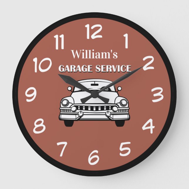 Cool Men's Classic Car Theme Wall Decor Clocks (Front)