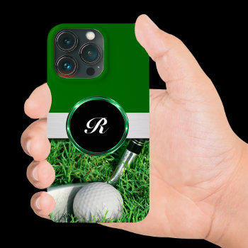 Cool Men's Golf Monogram Business Iphone 13 Pro Case by idesigncafe at Zazzle
