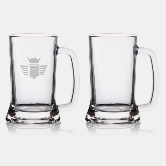 Cool Men's Monogram King Of Beer Buddies  Stein (Glassware)