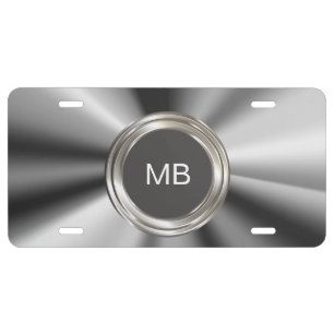 Cool Men's Monogram License Plate