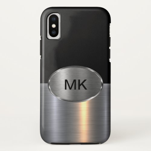 Cool Mens Monogram Modern iPhone X Case