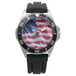 Cool Men&#39;s Patriotic United States Flag Watch