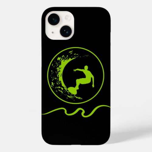 Cool Mens Surfing Surfboard Emblem Designer Case_Mate iPhone 14 Case