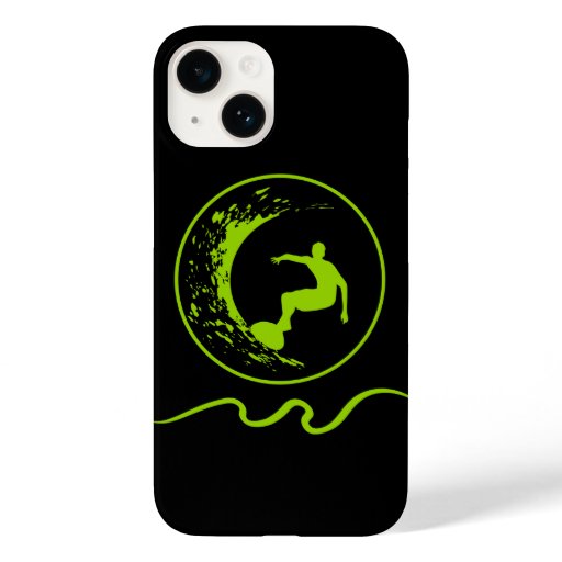 Cool Men's Surfing Surfboard Emblem Designer Case-Mate iPhone 14 Case
