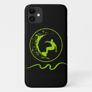 Cool Men's Surfing Surfboard Emblem Designer iPhone 11 Case