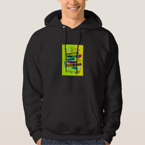 Cool Mens Womens Colorful New York City 5 Avenue Hoodie
