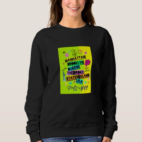 Cool Mens Womens Colorful New York City 5 Avenue Sweatshirt